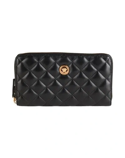 Versace Woman Wallet Black Size - Lambskin