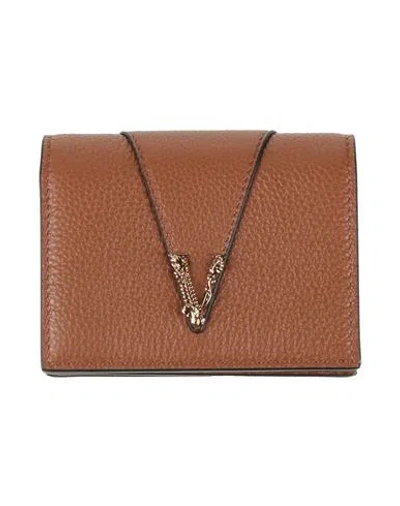 Versace Woman Wallet Brown Size - Calfskin