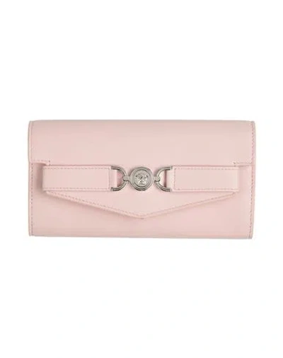 Versace Woman Wallet Light Pink Size - Calfskin