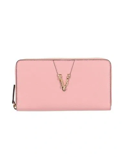 Versace Woman Wallet Pink Size - Calfskin