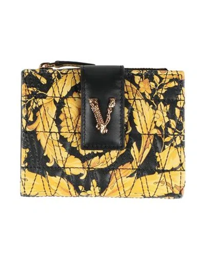 Versace Woman Wallet Yellow Size - Leather