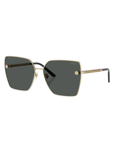 Versace Women's 0ve2270d 63mm Square Sunglasses In Gold Black Dark Grey