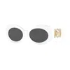 Versace Medusa Embellished Oval Acetate Sunglasses In Multi