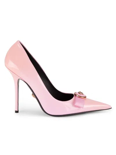 Versace Gianni Ribbon Pumps Woman Pumps Pink Size 8 Calfskin