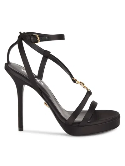 VERSACE WOMEN'S 119MM MEDUSA STILETTO HEEL STRAPPY SANDALS