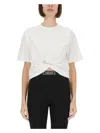 Versace Logo And Safety Pin Cotton T-shirt In White