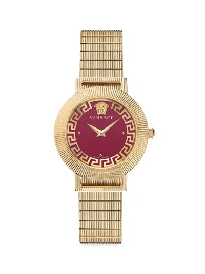 Versace Women's 36mm Stainless Steel Bracelet Watch In Gold