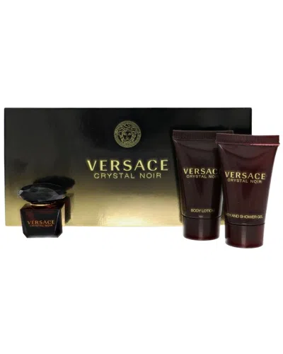 Versace Women's 3pc Crystal Noir Gift Set In Black