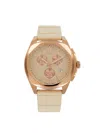 VERSACE WOMEN'S 40MM IP ROSE GOLDTONE STAINLESS STEEL & LEATHER STRAP CHRONOGRAPH WATCH