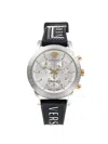 VERSACE WOMEN'S 40MM STAINLESS STEEL & SILICONE STRAP CHRONOGRAPH WATCH