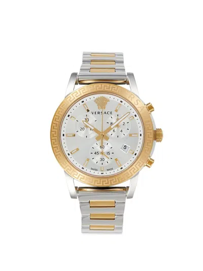 Versace Women's 40mm Stainless Steel Chronograph Bracelet Watch In Sapphire