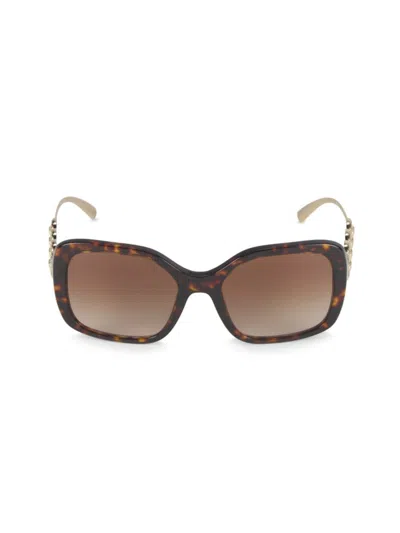 Versace Women's 53mm Rectangle Sunglasses In Brown
