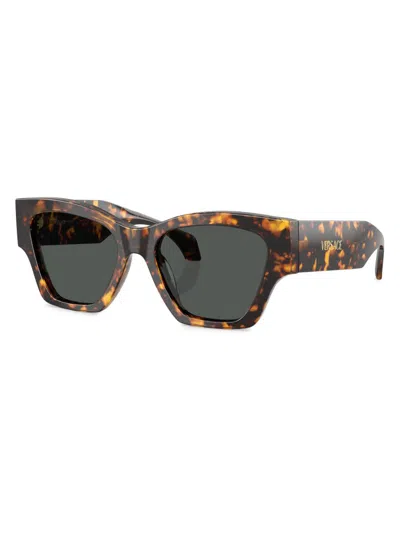 Versace Ve4492u Square Logo-print Sunglasses In Metallic