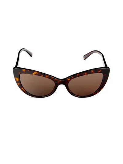 Versace Women's Ve4357 54mm Cat Eye Sunglasses In Havana Brown