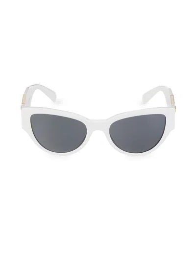 Versace Women's 55mm Cat Eye Sunglasses In White