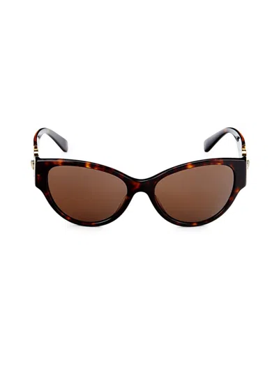 Versace Women's 56mm Cat Eye Sunglasses In Brown