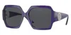 Versace Dark Grey Square Ladies Sunglasses Ve4453 541987 56 In Multi