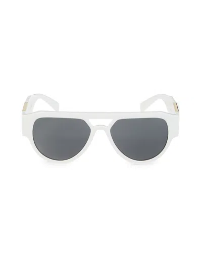Versace Women's 57mm Oval Sunglasses In White