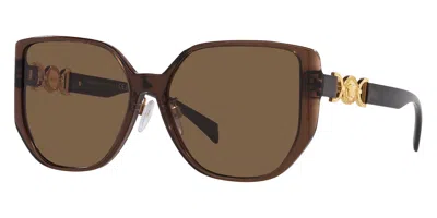 Versace Women's 58 Mm Transparent Brown Sunglasses In Multi