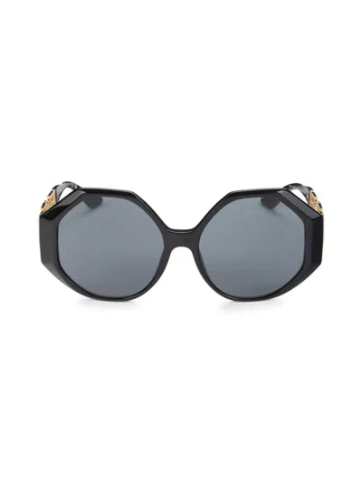 Versace Women's 59mm Geometric Sunglasses In Black Grey