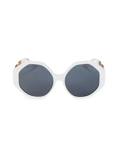 Versace Women's 59mm Geometric Sunglasses In White