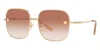 Versace Pink Gradient Square Ladies Sunglasses Ve2246d 100213 59 In Gold