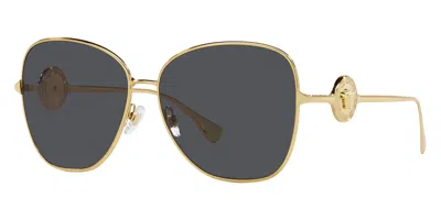 Versace Women's 60 Mm Gold Sunglasses
