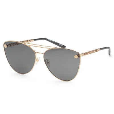 Versace Tubular Greca Cat-eye Sunglasses In Gold