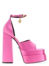 Versace Pink Aevitas Medusa Platform Sandals In Pink