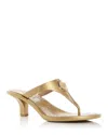 Versace Alia 55 Metallic Thong Sandals In Multi