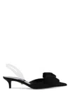Versace Alia 45 Satin Slingback Pumps In Black