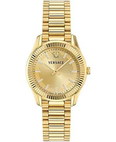 Versace Women's Apodis Two-tone Stainless Steel Bracelet Watch 34mm In Gold
