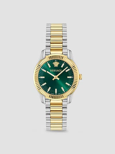 Versace Women's Apodis Two-tone Stainless Steel Bracelet Watch/34mm In Gold
