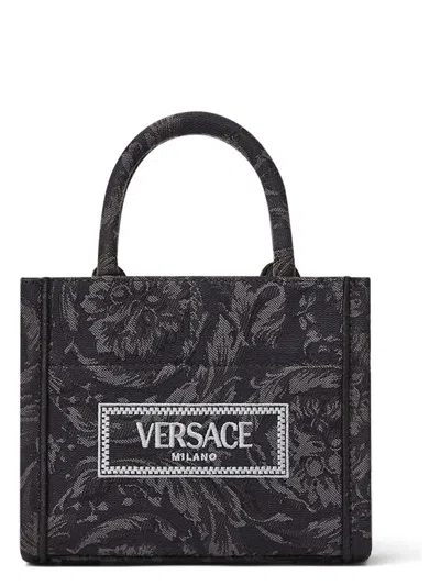 Versace Women's Athena Mini Tote Bag In Black