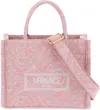 Versace Women's Barocco Athena Small Tote Bag In Pink