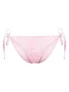 Versace Light Pink Barocco Print Bikini Bottoms In Pink