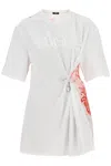 Versace Safety Pin Barocco Sea Printed T-shirt In White