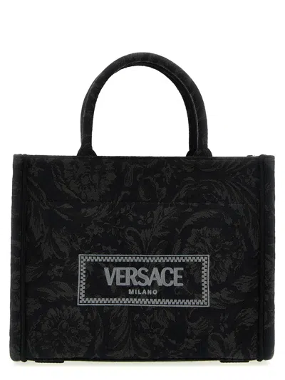 Versace Black Barocco Small Tote