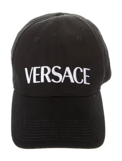Pre-owned Versace Women's Black Baseball Cap