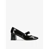 Versace "gianni Ribbon Patent Leather Dé In Black