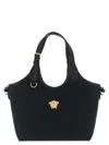 Versace La Medusa Small Tote Bag Top Handles In Black