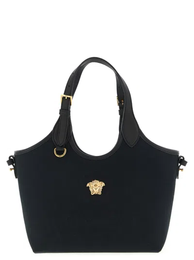 VERSACE WOMEN BLACK LA MEDUSA MINI TOTE, ONESIZE LUXURY TOTES FOR WOMEN DARVEYS