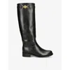 Versace Black High Boots With '95 Medusa Detail In Black