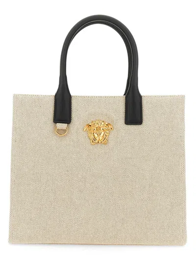 Versace Women Borsa Shopper Piccola "la Medusa" In Cream