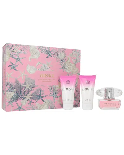 Versace Women's Bright Crystal 3pc Gift Set In Pink