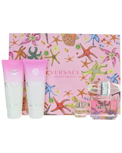 Versace Women's Bright Crystal Edt Set In Pink