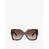 Versace Womens Ve4402 Butterfly-frame Acetate Sunglasses Brown In Brown