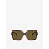 Versace Medusa Head Square-frame Sunglasses In Brown
