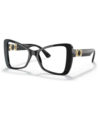 Versace Women's Butterfly Eyeglasses Ve3312 In Black