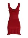 Versace Sleeveless Mini Dress In Red